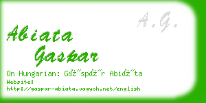 abiata gaspar business card